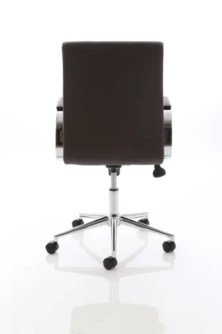 Ezra Medium Back Leather Executive Office Chair with Arms