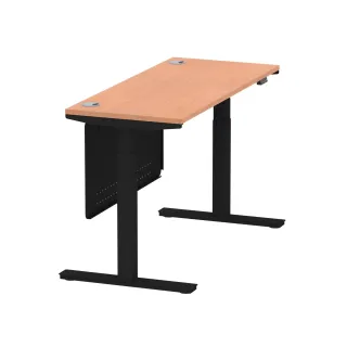 Air Height Adjustable Slimline Desk With Cable Ports