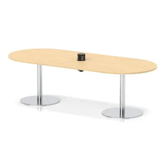 Italia Volta Poseur Boardroom Table With Pop-up Power Module