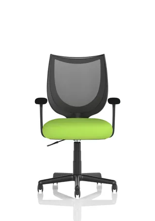 Camden Medium Back Black Mesh Task Operator Office Chair With Arms