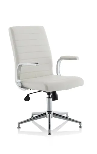 Ezra Medium Back Leather Executive Office Chair with Arms