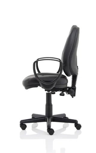 Jackson Medium Back Black Leather Task Operator Office Chair