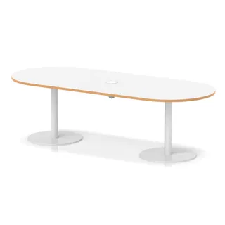 Italia Volta Poseur Boardroom Table With Pop-up Power Module