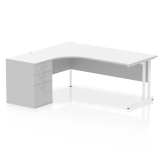 Impulse Cantilever Crescent Desk Workstation
