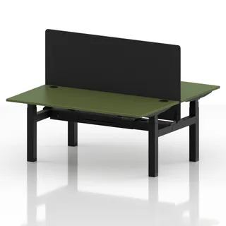 Air Back-to-Back Height Adjustable Bench Desk - 2 Person