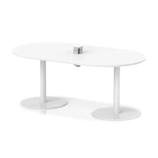 Italia Volta Poseur Boardroom Table With Pop-up Power Module