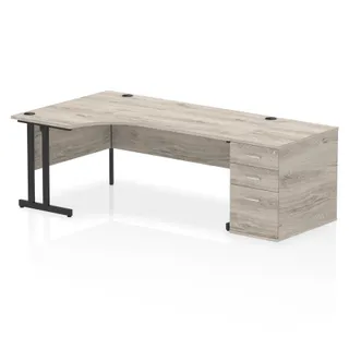 Impulse Cantilever Crescent Desk Workstation