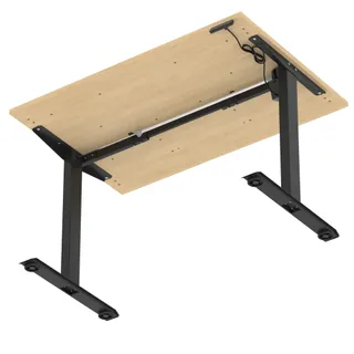 Air Lite Height Adjustable Desk With Scalloped Edge