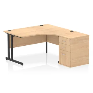 Impulse Cantilever Crescent Desk Workstation
