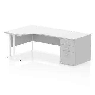 Impulse Cantilever Crescent Desk Workstation