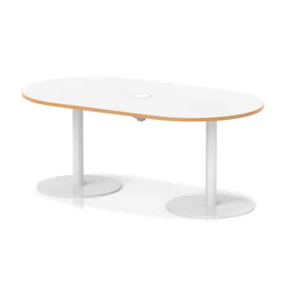 Italia Volta Poseur Boardroom Table With Pop-up Power Module