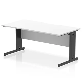 Impulse Scalloped Edge Straight Desk Cable Managed Leg
