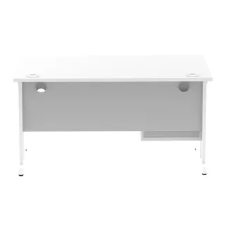 Impulse Cantilever Straight Desk With Single Fixed Pedestal