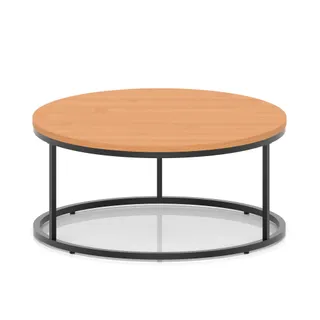 Impulse Round Coffee Table With Metal Frame