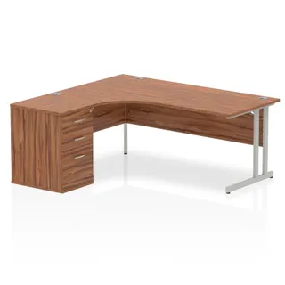 Impulse Cantilever Crescent Desk Workstation