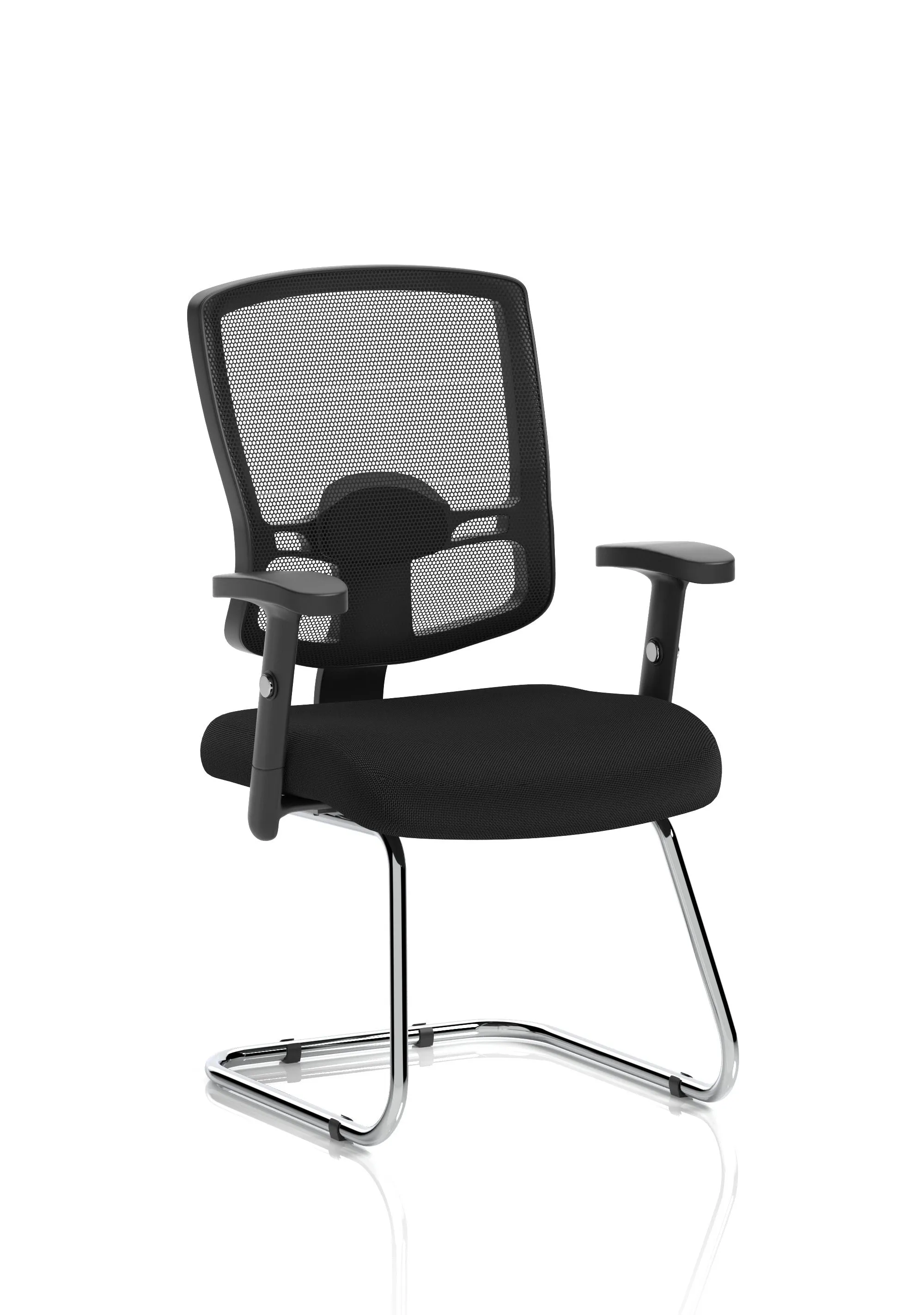 EE - Portland Mesh Back Cantilever Visitor Chair with Arms