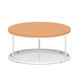 Impulse Round Coffee Table With Metal Frame