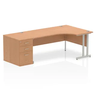 Impulse Cantilever Crescent Desk Workstation