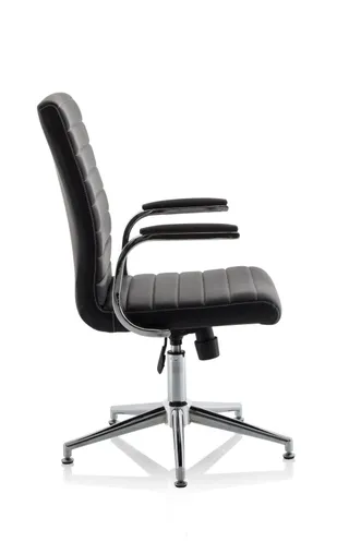 Ezra Medium Back Leather Executive Office Chair with Arms