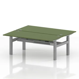 Air Back-to-Back Height Adjustable Bench Desk - 2 Person