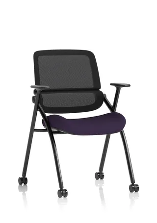 EE - Capra Mesh Back Folding Office Training Chair With Sliding Arms