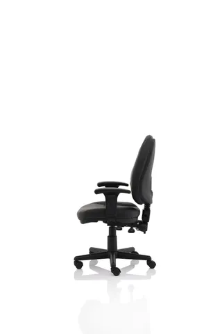 Jackson Medium Back Black Leather Task Operator Office Chair