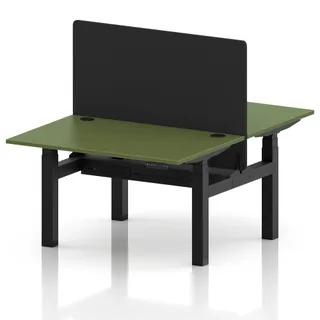 Air Back-to-Back Height Adjustable Bench Desk - 2 Person