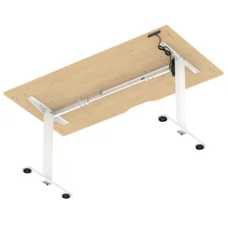 Air Lite Height Adjustable Desk With Scalloped Edge