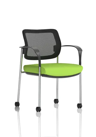 EE - Brunswick Deluxe Medium Back Visitor Office Chair with Arms with Castors