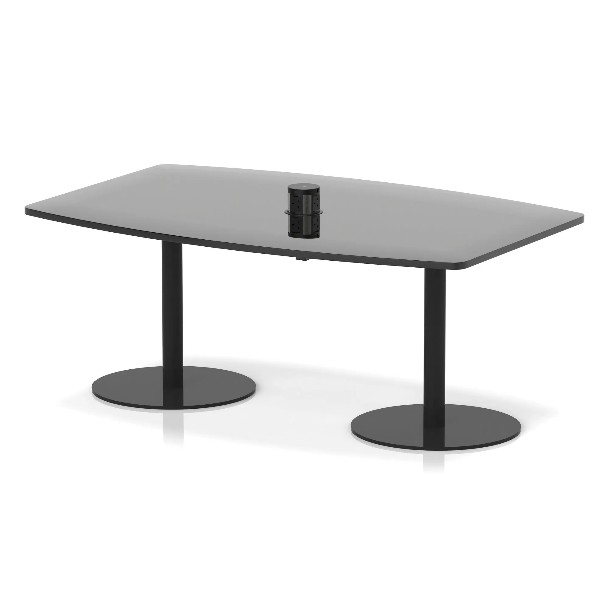Italia Volta Poseur High Gloss Table With Pop-up Power Module
