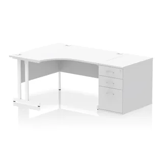 Impulse Cantilever Crescent Desk Workstation