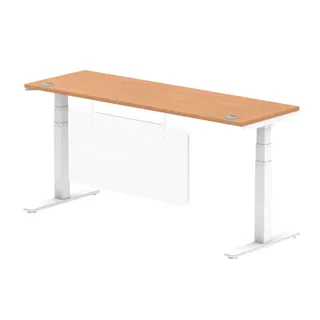 Air Height Adjustable Slimline Desk With Cable Ports