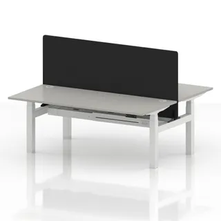 Air Back-to-Back Height Adjustable Bench Desk - 2 Person