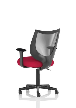 Camden Medium Back Black Mesh Task Operator Office Chair With Arms