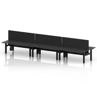 Air Back-to-Back Height Adjustable Bench Desk - 6 Person