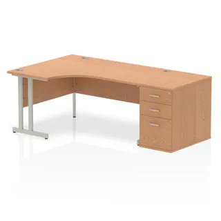 Impulse Cantilever Crescent Desk Workstation