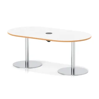 Italia Volta Poseur Boardroom Table With Pop-up Power Module