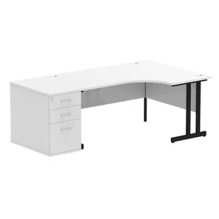Impulse Cantilever Crescent Desk Workstation