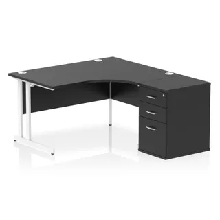 Impulse Cantilever Crescent Desk Workstation