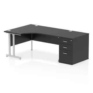 Impulse Cantilever Crescent Desk Workstation
