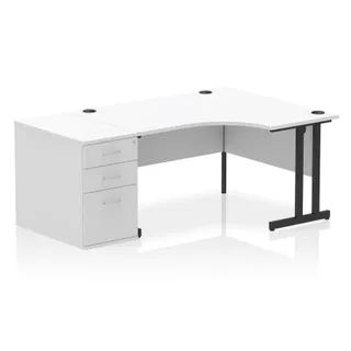 Impulse Cantilever Crescent Desk Workstation