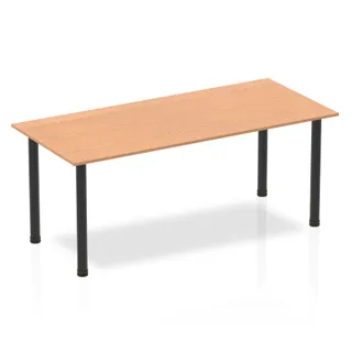 Impulse Straight Table With Post Leg
