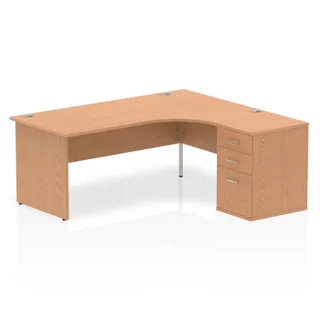 OE - Impulse Panel End Crescent Desk Workstation