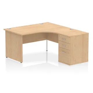 OE - Impulse Panel End Crescent Desk Workstation