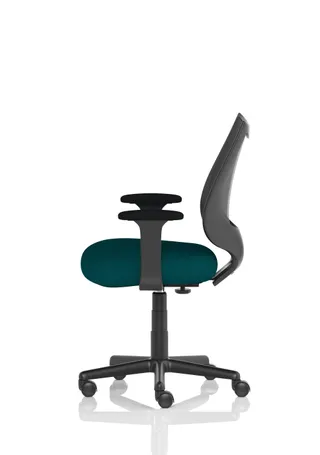 Camden Medium Back Black Mesh Task Operator Office Chair With Arms