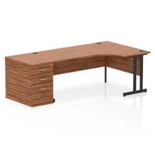 Impulse Cantilever Crescent Desk Workstation