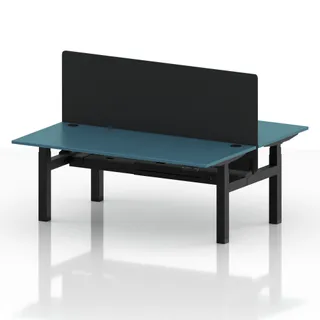 Air Back-to-Back Height Adjustable Bench Desk - 2 Person