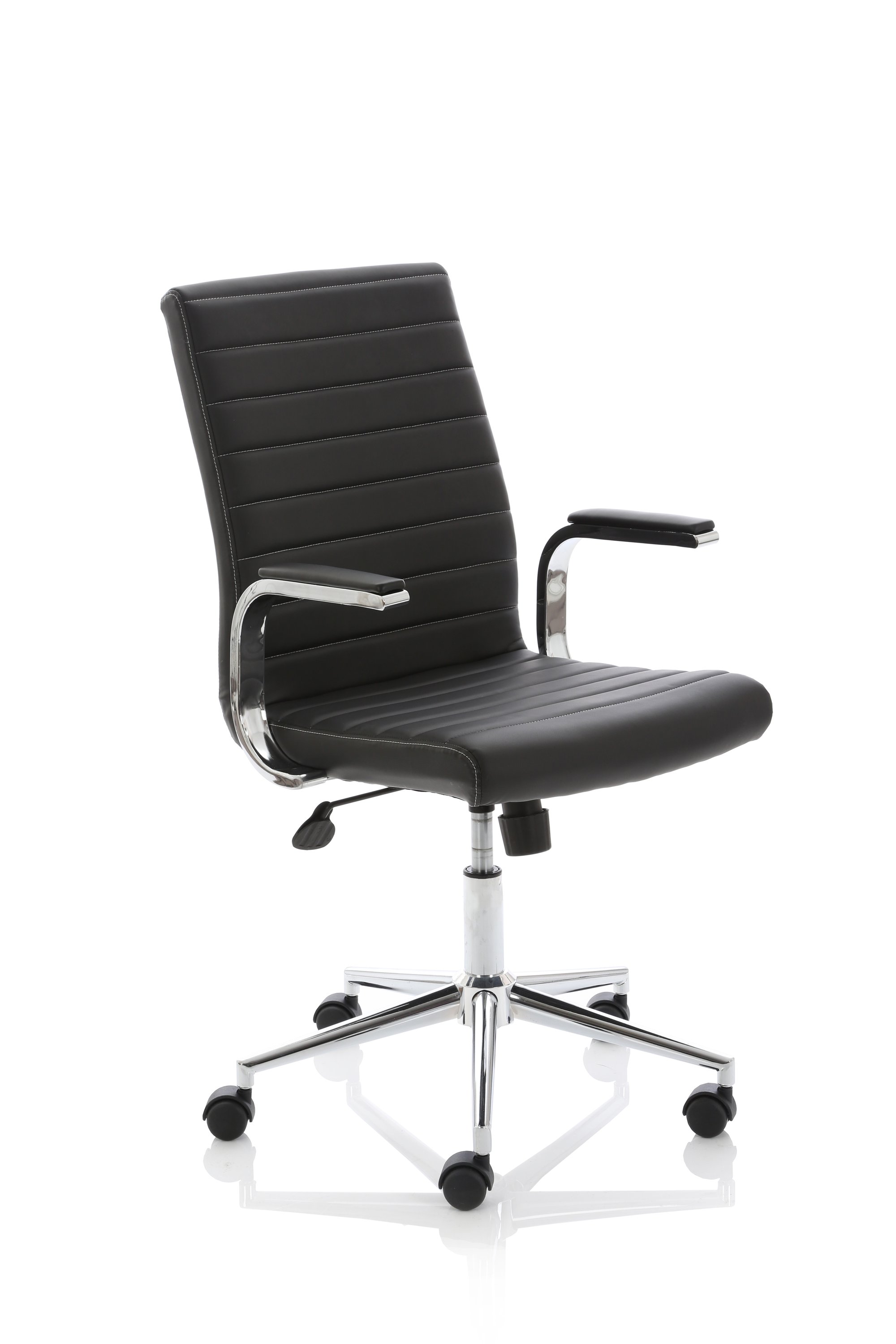 Impulse 1600mm Cantilever Straight Desk With Mobile Pedestal and Ezra Executive Chair