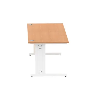 Impulse Straight Desk Cable Managed Leg