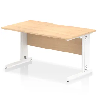 Impulse Scalloped Edge Straight Desk Cable Managed Leg